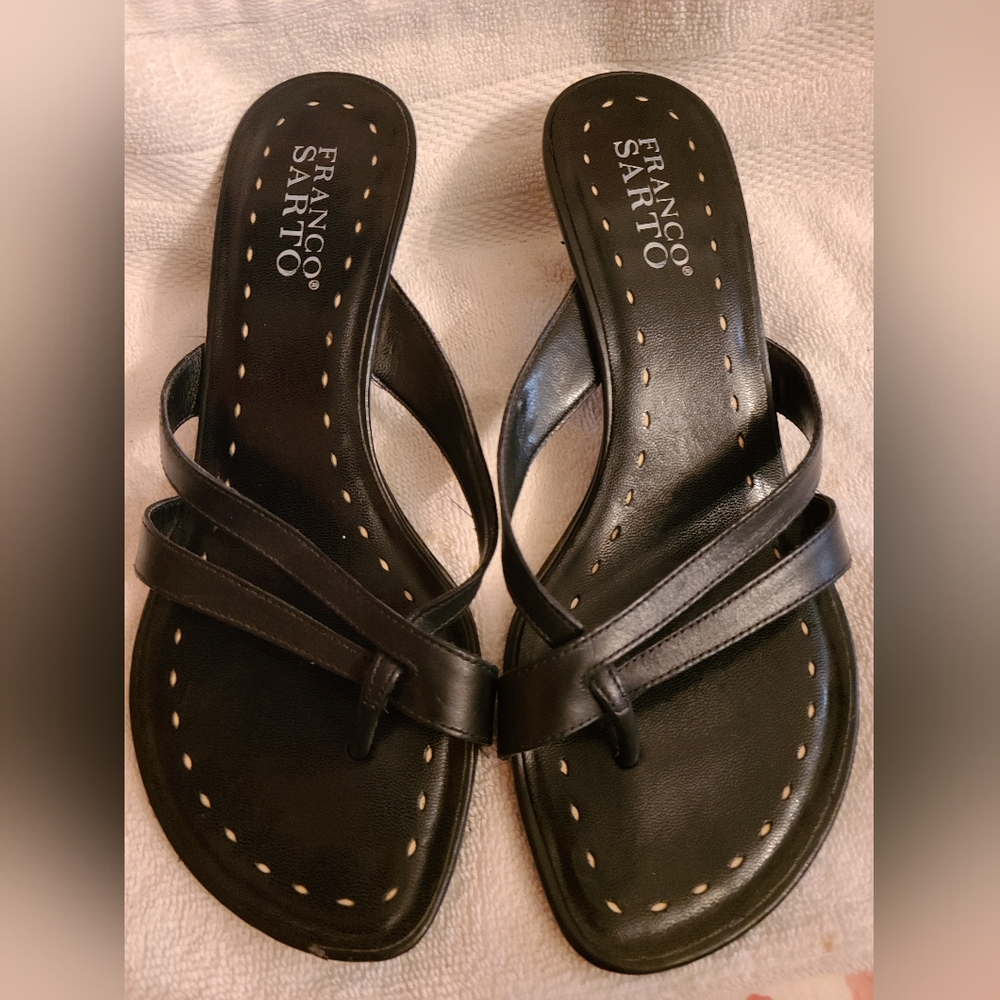 Franco Sarto kitten heel sandals